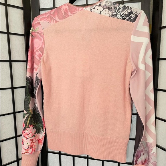 Ted Baker Rose Gold Zip Cardigan Palace Gardens - Picture 2 of 4